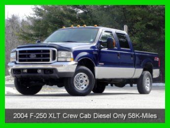 2004 ford f250 xlt 4 door crew short bed 4x4 fx4 6.0l powerstroke diesel cloth