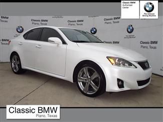 2012 lexus is250-10k miles - navigation - white/cream - local trade!!