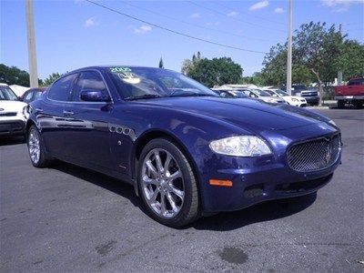 2005 maserati quattroporte 4.2l v8 auto blue/tan