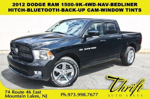 12 dodge ram 1500-9k-4wd-nav-bedliner-hitch-bluetooth-back-up cam-window tints