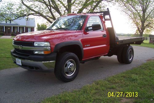 2002 chevrolet silverado 3500, 4x4, automatic, flatbed, c/k3500, no reserve!