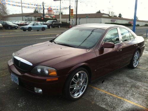 2000 lincoln ls fully loaded luxury sedan w/ 20" chromes  no reserve / nr