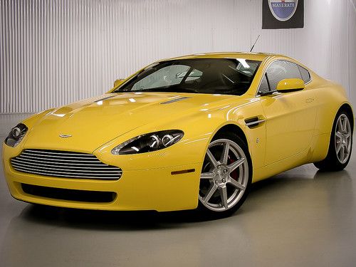 2006 aston martin vantage - rare sunburst - blk leather - yellow stitch - 6spd!