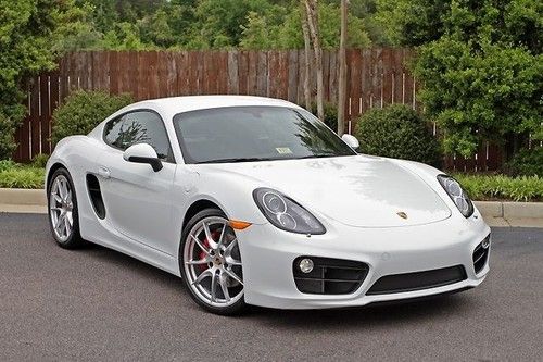 2014 porsche cayman s, six speed manual, white, navigation, pasm, brand new