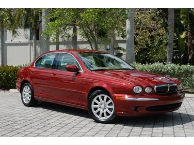 2003 jaguar x-type sedan 2.5 awd great miles carnival red