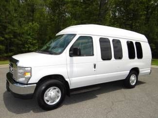 Ford : 2008 e250 hightop shuttle conversion van 12-passenger low miles 1-owner