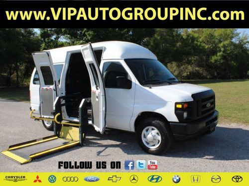 2008 ford e150 handicap wheelchair van with power lift raised door and roof