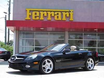 2011 mercedes sl550 amg sport package/ black over beige/ great mileage!!