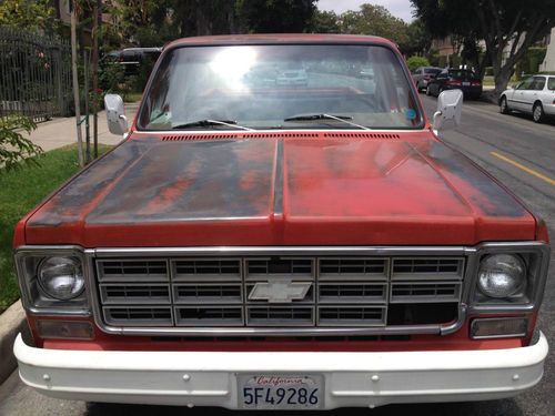 Chevrolet: 1978 Chevy C-10 Custom Deluxe Orange Pick Up Truck, US $4,200.00, image 3