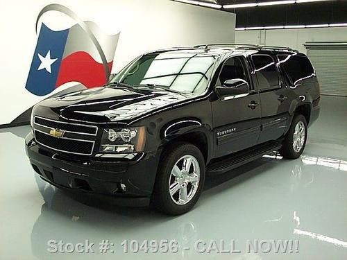 2011 chevy suburban 8 pass blk on blk leather 20's 45k texas direct auto