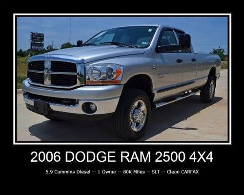 4x4 cummins 5.9 diesel -- 1 owner -- slt pkg -- extra sharp -- clean carfax!