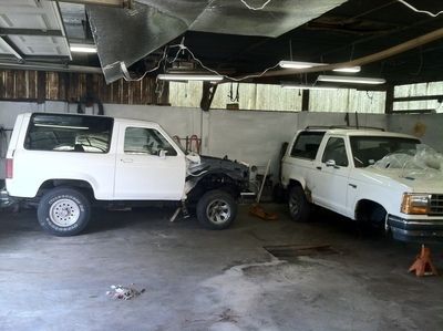 2 bronco ii's and a ton of parts