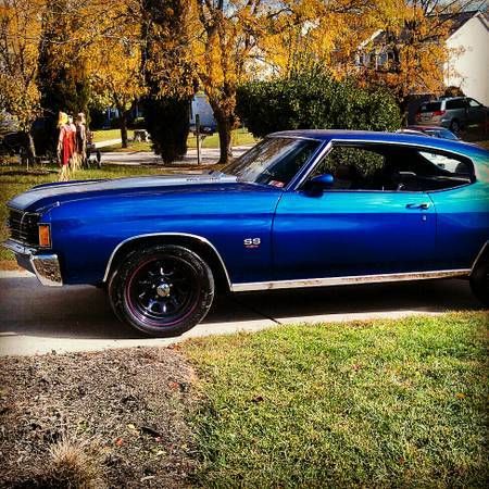 1972 chevrolet chevelle 454 ss, fresh engine, flowmaster exhaust edlebrock v8 nr