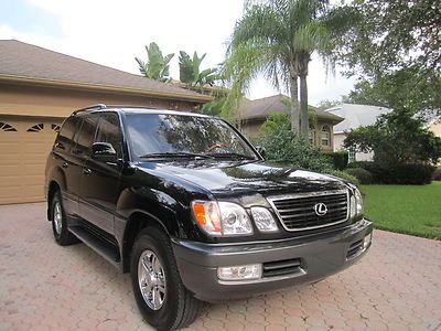 02 lexus lx 470 4x4 leather navigation dvd 3rd row seats fl owned immacualte!!