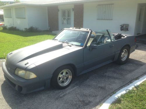 Gray mustang fox body 1992 92 automatic convertible built custom 302 5.0