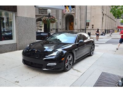 2012 porsche panamera turbo.  black with black.