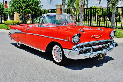 Magnificent restored 1957 chevrolet bel air convertible one of the best must see