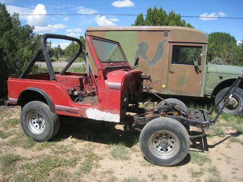 1981 amc jeep cj5 jeep (used, oem)  rolling chassis, tub, rollbar