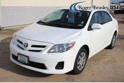 2011 11 toyota corolla le white 4-speed automatic low miles aux mp3 input