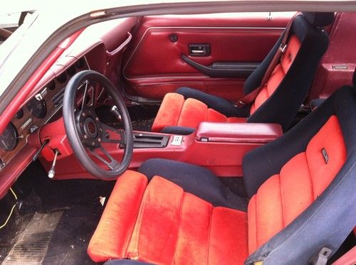 Vintage 1979 pontiac formula firebird, black with red interior