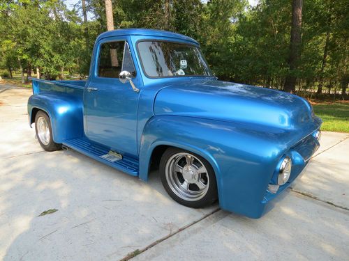 1954 ford f100 resto mod custom truck 351/393 ci stroker engine leather billet