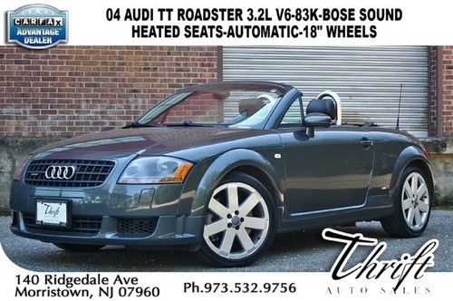 04 audi tt roadster 3.2l v6-83k-bose sound-heated seats-automatic-18 wheels