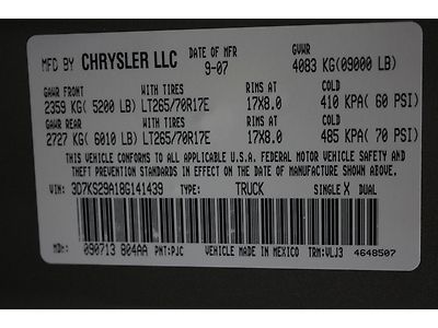 NAV ROOF LARAMIE 2008 DODGE RAM MEGA CAB 2500 4X4 DIESEL SHORT BED 6.7L CUMMINS, image 61