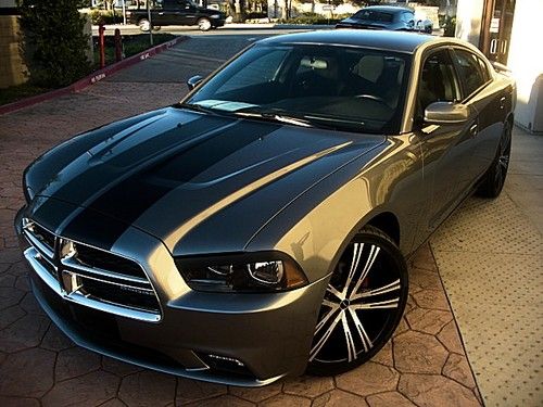 Dodge charger 2012 gray 3.6 liter 292hp 22" wheels &amp; tires custom look 12 mopar