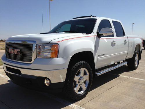 3/4 ton slt crew cab z71 duramax diesel sunroof htd leather 1 owner 20s turbo