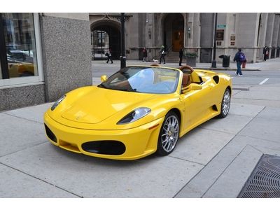2007 ferrari f430 spider 6 speed manual yellow with tan 1 owner car