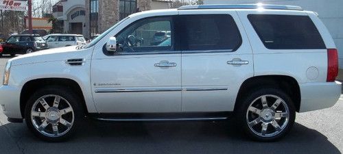 2008 cadillac escalade pearl white w/charcoal leather int, nonsmoker, very clean