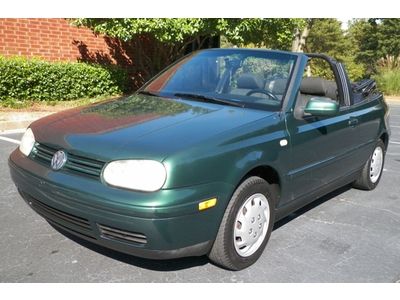 2000 VW CABRIO GL CONVERTIBLE 5 SPEED MANUAL GEORGIA OWNED NO RESERVE ONLY, image 2