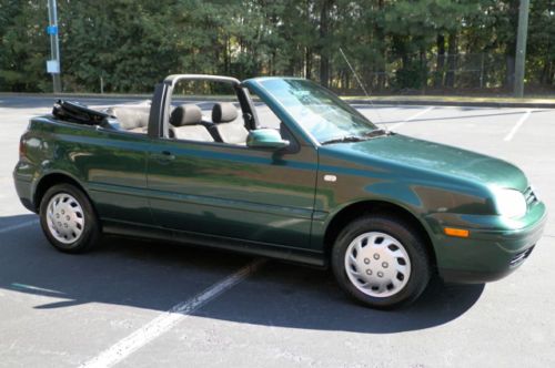 2000 VW CABRIO GL CONVERTIBLE 5 SPEED MANUAL GEORGIA OWNED NO RESERVE ONLY, image 11