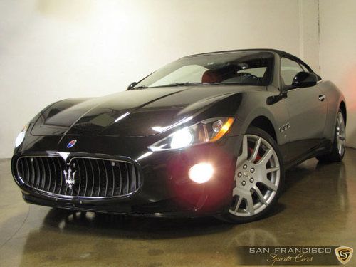 2011 maserati granturismo convertible black/red high option 7k miles 1 owner svc