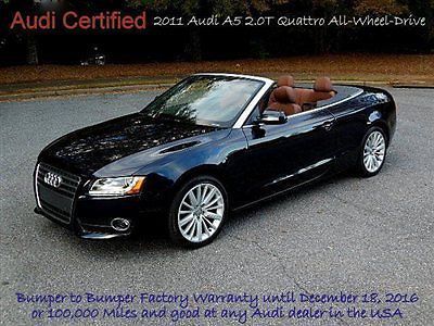 --- audi certified, 100,000 mile bumper to bumper warranty