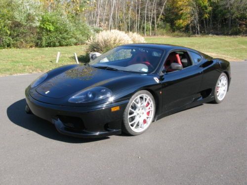 2004 ferrari 360 challenge stradale all service records 1owner black/blackw/red