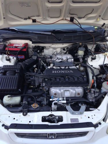 1998 Honda Civic EX White coupe 2 door stock / Clean / Gas saver, image 6