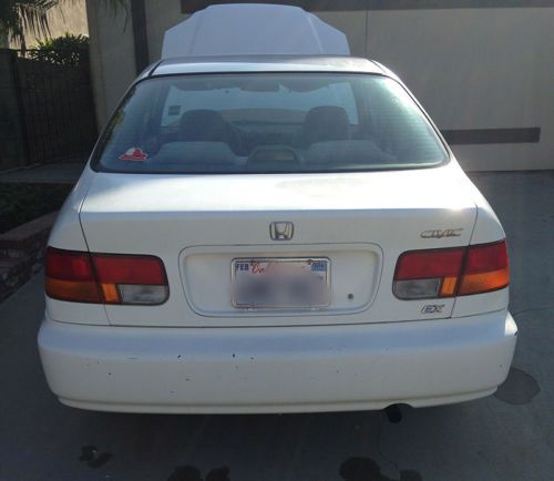 1998 Honda Civic EX White coupe 2 door stock / Clean / Gas saver, image 7