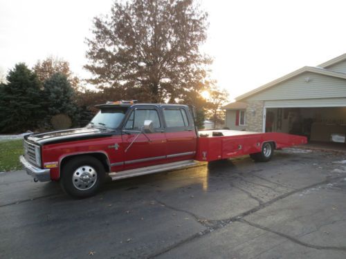 1988 chevy crew cab 1 ton flatbed wedge truck