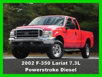 2002 ford f-350 extended cab lariat 4x4 4wd 7.3l powerstroke diesel no reserve