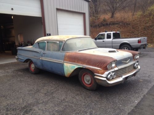 1958 chevy biscayne 2 dr 350 turbo 350 old school hot rod solid project