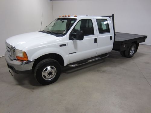 00 ford f-350 lariat 7.3l turbo diesel crew 9f flat drw 4x4 2 owner 80pix