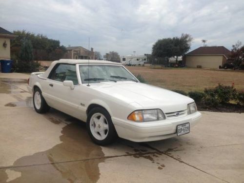 1993 ford mustang lx &#034;triple white&#034; 5.0 limited edition convertible