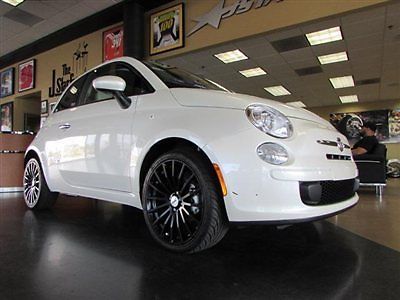 13 fiat 500 pop convertible automatic pearl white only 5k miles