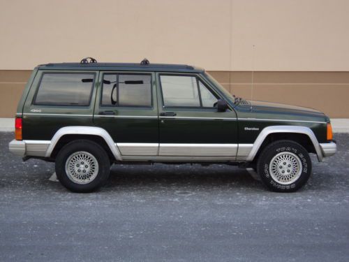 1996 jeep cherokee country 4x4 low miles non smoker accidents free no reserve!