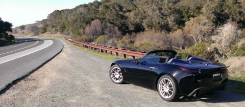 2008 solstice gxp turbo black convertible with coilovers, tune, rims, bluetooth