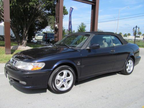 2001 saab 9-3 turbo se convertible - heated leather - new tires - serviced