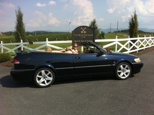 Beautiful midnight blue metallic saab 9-3 se convertible