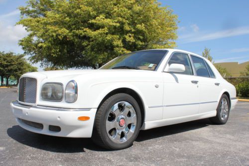 2001 bentley arnage red label white/tan 40k mi. navigation chrome wheels 50 pics