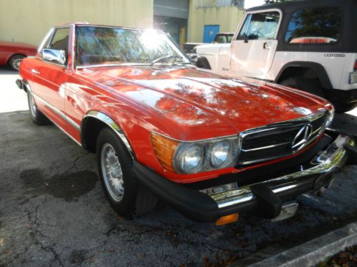 Solid 1977 mercedes benz 450sl convertible, both tops, runs and drives, project